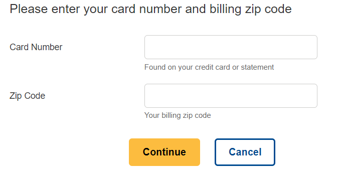As you can see, customers will need to provide the full 16 digit number of ...